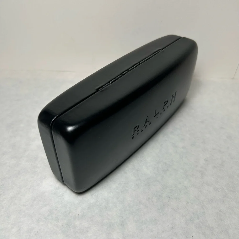 Ralph Lauren Matte Black Eyewear Sunglasses Clamshell Hard Case Embossed Logo